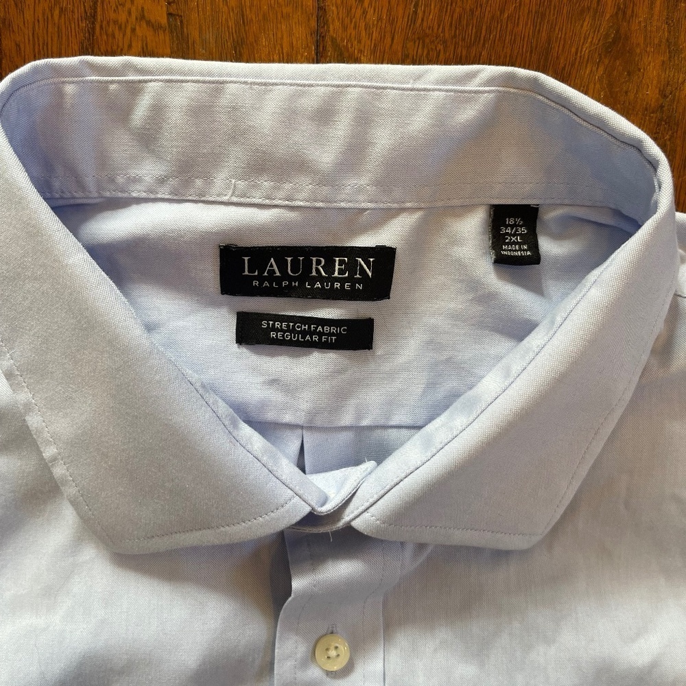 Polo Ralph Lauren long sleeve stretch fabric regular fit button down shirt. 18.5 - Picture 3 of 4